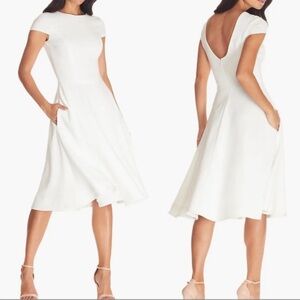 Dress the Population White Midi Dress